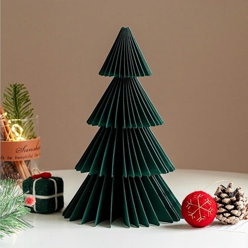 Árbol de Navidad plegable para decorar espacios pequeños y escritorios sin ocupar espacio 4