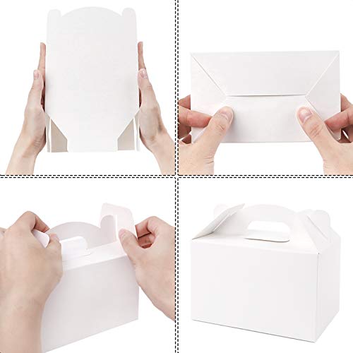 Moretoes 48 Pack White Treat Boxes Gable Boxes Party Favor Boxes Paper Gift Boxes For Birthday Party Shower 6 X 3.5 X 3.5 Inches #TOP3