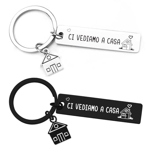 Aonveki Portachiavi Coppia Casa, Regalo Coppia San Valentino Anniversario Compleanno