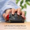 ELECOM EX-G Left Handed Trackball Mouse, 2.4 GHz USB Wireless, Ergonomic, Thumb Control, Tracking Roller Ball, 6 Programmable Buttons, Tilt Scroll