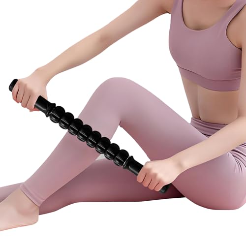 Rodillo de masaje para fascia, rodillo portátil multiusos para piernas y herramienta de cola larga para aliviar los músculos relajantes, categoría de características de tejido profundo con uso para fú