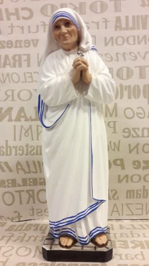 Generico ArteSacraCaravaggio Statua di Santa Madre Teresa di Calcutta cm 40 (15,75 inches) in resina decorata a mano di produzione artigianale italiana