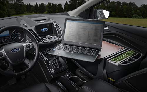 Image of AutoExec AE-RMCD-PI-21M Roadmaster Car Desk for Your Vehicle Workstation and Mobile Office, Mahogany with 400 watt Power Inverter | Vehicle Workstation, Mobile Office, 400 Watt Power Inverter