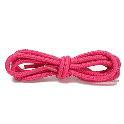 GIVBRO Schnürsenkel Einfarbig Schnürsenkel Geflochten Runde Seile für Männer Frauen Casual Walking Schuhe Stiefel Ersatzzubehör Dunkelrosa - 100cm Cover