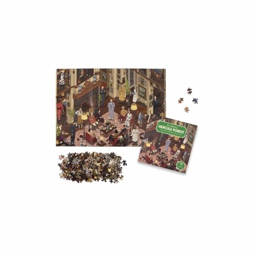 The World of Hercule Poirot: A 1000-piece Jigsaw Puzzle with over 100 Clues to Spot: A Gift for Fans of Agatha Christie 48.5 x 68 cm Orange