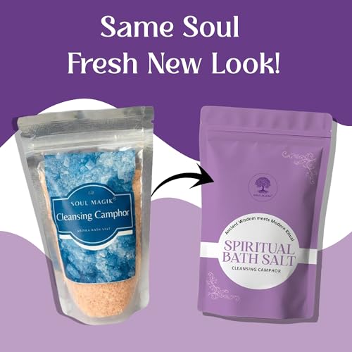 Image of Spiritual Cleansing Camphor Bath Salt 200g Aura Cleansing, Negativity Removal & Energy Purification Bath Soak | Relaxing Aromatherapy Salt for Stress Relief & Spiritual Healing
