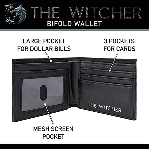 Concept One Netflix The Witcher Bifold Travel Wallet, Black4