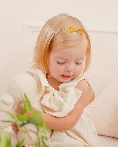 jollybows Baby Girl Bows Headbands 20pcs 2" Newborn Nylon Hairbands Hair Bows for Infant Toddlers3