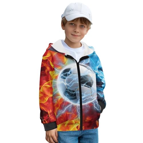 Cool Zip Up Hoodies for Boys Fleece Hooded Sweatshirt with Pockets Fall Winter Clothes Size 5-14 Years