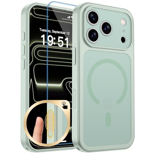 zapica Magnetic for iPhone 17 Pro Case, Light Green