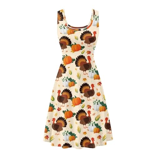 Image of Renewold Women's Sleeveless Tank Dress with Pockets, Casual Scoop Neck A-Line Sundress for Summer, Travel and Vacation