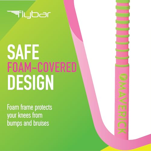 Image of Flybar Maverick 2.0 Foam Pogo Stick for Kids Ages 5 and Up, 40 to 80 Pounds, Outdoor Toys, Boys Girls, Rubber Grip, by The Original Company (Pink /Green) (F-FBPS-MAV7040)