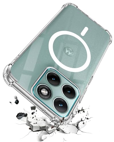 Image of Jkobi Shockproof Crystal-Clear Back Cover for Motorola Moto Edge 70 Fusion (Magsafe Wireless Support | Drop & Camera Protection | Hard Polycarbonate)