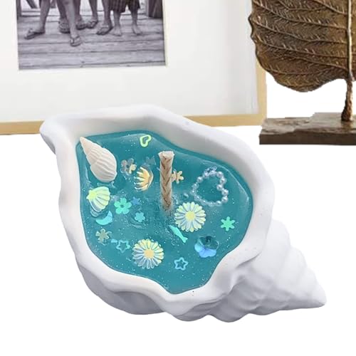 Vela De Concha De Mar – Yeso Concha De Gelatina 11x6x5cm | Vela De De Soja Hecha A Mano | Candela De Decoración Perfumada | Elegante Accesorio Decorativo Y De Fragancia Para Relajación,