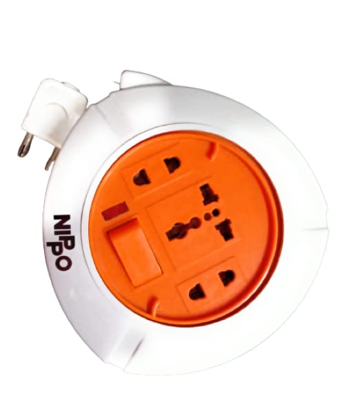 Nippo 2 Pin Flex Box 4 Meter (White/Orange) Amazon.in Electronics