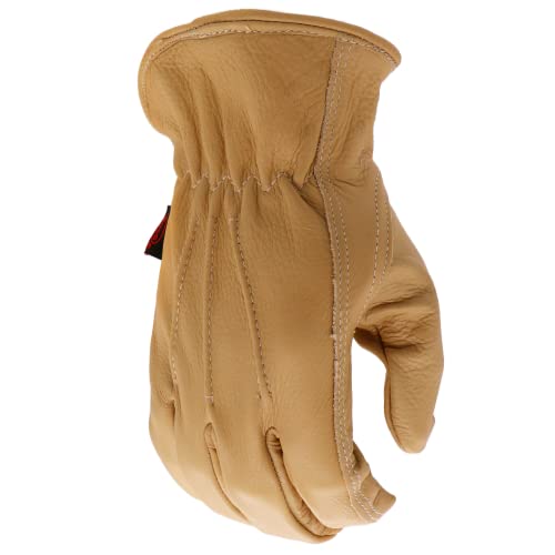 Boss Men's Aquaarmor Durable Cowhide Leather Work Gloves, Water Resistant, Keystone Thumb, Abrasion Resistant, X-Large, Tan, (B81041-Xl) #TOP2