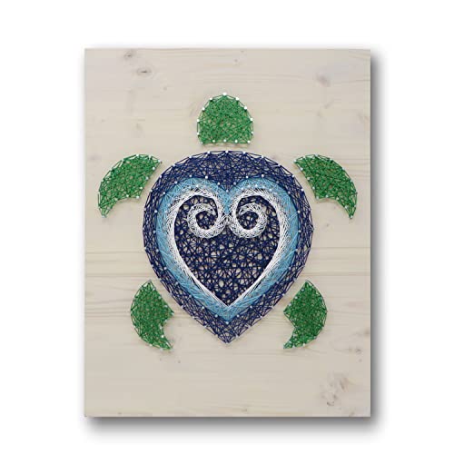 DIY String Art Kit | Turtle String Art | DIY Kit Includes All Craft Supplies | Sea Turtle Wall Art | Crafts for Adults | Beach Decor | String Art Crafts Set