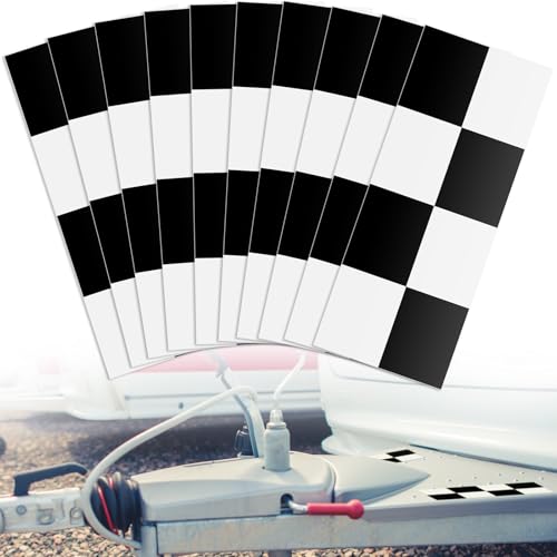 Image of Fuyoooo 10 Pieces Backup Assist Trailer Stickers Trailer Decals Compatible with F150 2015-2023 EU5A-19D534-EA(Black White)