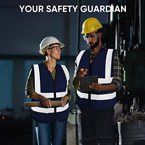 TICONN Reflective Safety Vest High Visibility Class II Mesh Vest for Women & Men Meets ANSI Standards