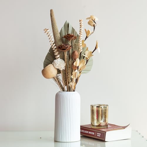 Image of Natural Dried Flower for Vase | Botanical Bliss Bunch Eco-Friendly Dry Flowers for Home Decoration, Office, Bedroom, Table Decor and Art Craft Items Corner (Without Vase Pot)