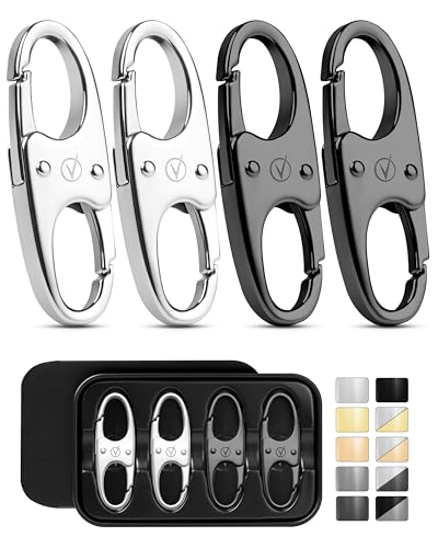 Vantamo Premium 4 Zipper Clips Anti Theft for Backpack Luggage & Purse Pull Replacement Zipper Locks Purse Clip for Travel