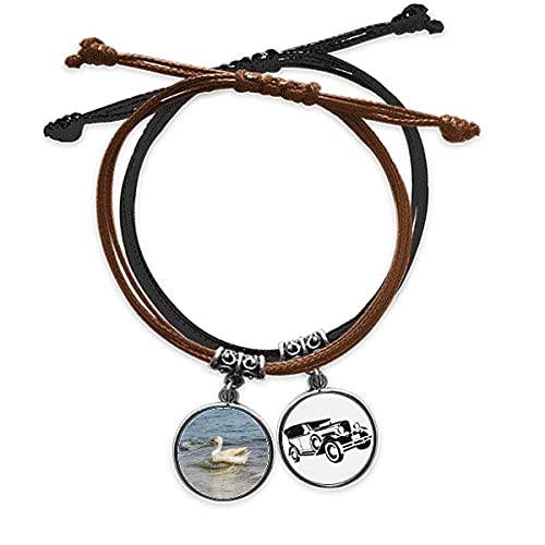 Bracelet de la science nature photo, le cadeau idéal en cuir et cordelette