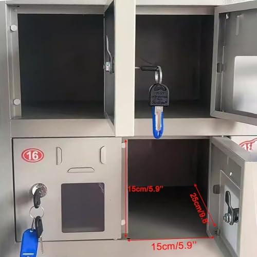 Grande armadietto per cellulare in acciaio per aule e ufficio, armadietto con 48 scomparti per impiegati scolastici, soluzione di archiviazione sicura per telefoni cellulari
