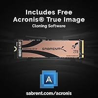 SABRENT M.2 NVMe SSD 2TB Gen 4, Internes Solid State 7100 MB/s Lesen, PCIe 4.0 intern Festplatte Für Gamer, kompatibel mit PlayStation 5, PS5 Konsole, PCs, NUCs Laptops und desktops (SB-RKT4P-2TB) – Ansicht 2