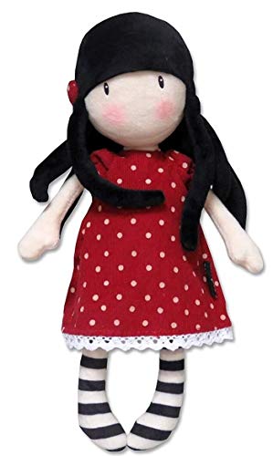 Gorjuss Nice Group, Bambola di Stoffa 30 cm con Vestito Rosso a Pois