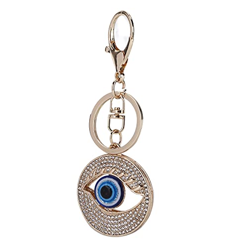 Hztyyier Llavero de Mal de Ojo, Mano de Hamsa, Amuleto de Mal de Ojo, Llavero de Diamantes de imitación, Colgante de Mal de Ojo Turco Azul para decoración de Bolsa de joyería de Buena Suerte Cover