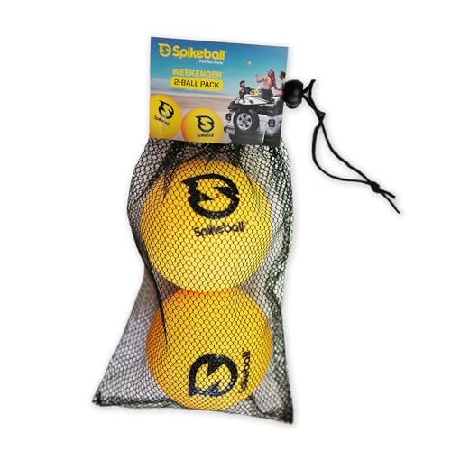Spikeball Weekender - Juego de 2 bolas de repuesto, material antideslizante de alta calidad para un mayor control, color amarillo brillante