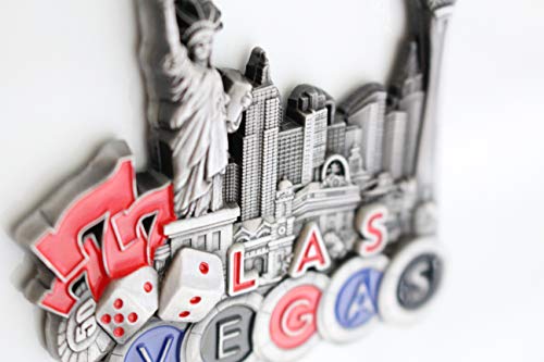 Imán decorativo rectangular de metal Las Vegas miniatura 2