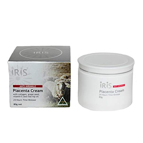 IRIS Placenta Anti Wrinkle Cream With Rose Hip Oil, 24HR Time Release, 1Pc x 80Gr Made in Australia