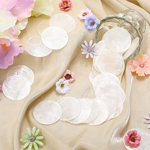 480 Coquillages Naturels Capiz 2 Trous de 2 Pouces pour l'Artisanat - 3