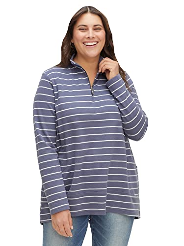 Sheego Sweatshirt Indigo-Offwhite 44/46 Cover