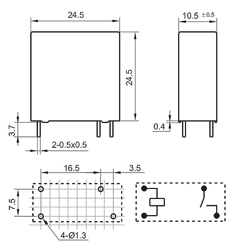 Relé 4 pines DG1U 12VDC para automatización del hogar y proyectos DIY 3