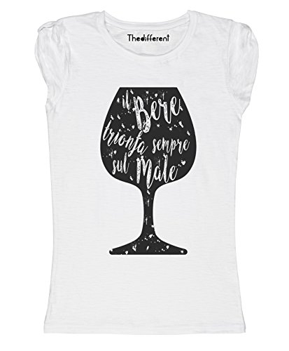 New T-Shirt Donna Fiammata Il Bere Trionfa sul Male Idea Regalo