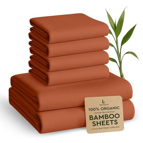 BAMPURE 6-Piece King Sheet Set | Viscose Bamboo Cooling King Sheets