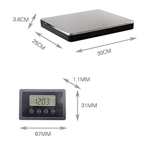 Báscula digital para paquetería 180kg con plataforma de acero miniatura 2