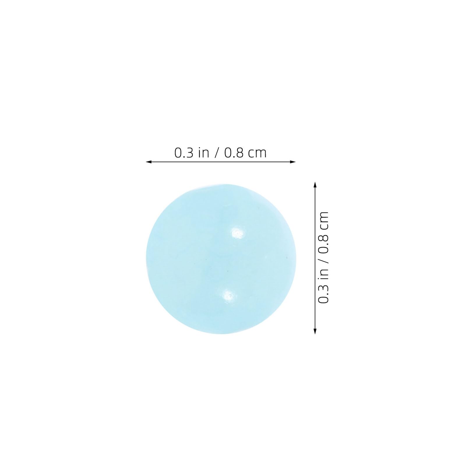 Toyvian Cuentas de Vidrio Redondas Azul Claro 8 MM 900 Piezas 18 Paquetes de 50 Unidades para Bisutería DIY Pulseras Collares y Manualidades Creativas