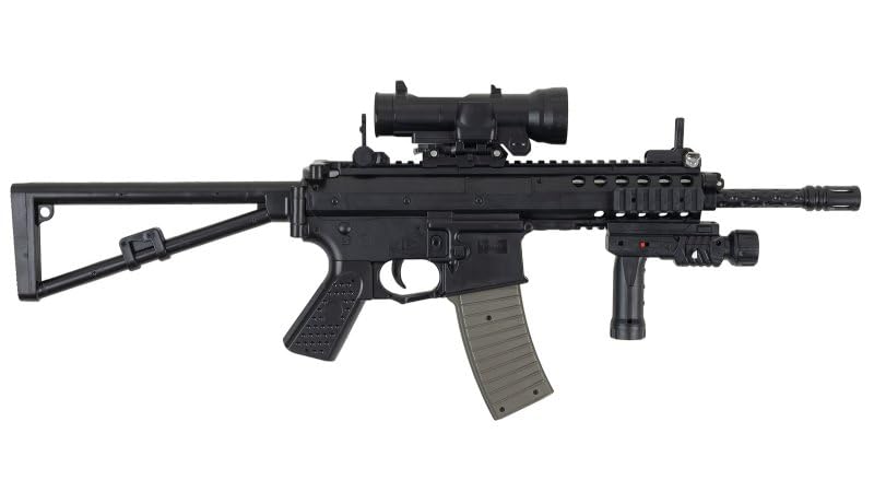 Softair Sturmgewehr – Federdruck Sturmgewehr < 0,5 Joule – Kaliber 6mm BB – 84 cm Länge – Kunststoff Nachbau mit Magazin – Einsteigerfreundlich & realistisch