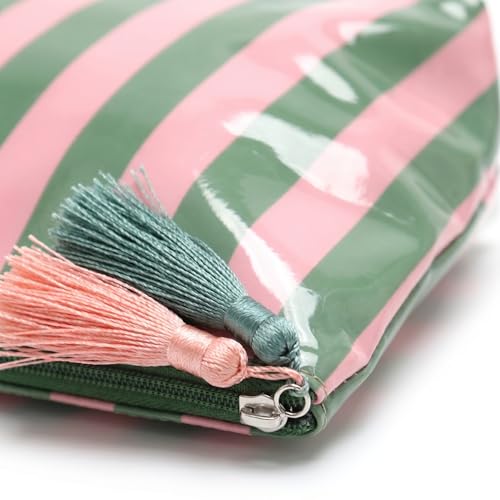 Bolso cosmético rayado impermeable, bolsa viaje 10 in miniatura 3