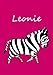 Produktbild Leonie: Notebook / coloring book / diary - Leonie - DIN A4 - blank - Zebra - pink