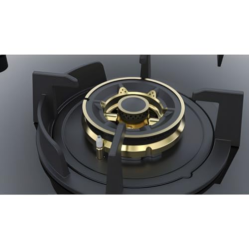 Hindware Hazel 3B 60 Cm | Brass Burners | Auto Ignition | Flame Guard | Metal Knobs | Built In Glass Automatic Hob (3 Burners) - Black - Image 4