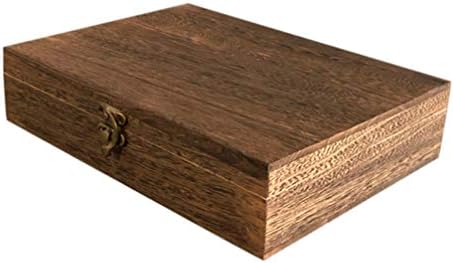 DOITOOL Unfinished Wooden Box with Hinged Lid, Vintage Wooden Treasure Boxes Wooden Storage Box Decorative Box DIY Wooden Boxes for Crafts, Art, Hobbies, Jewelry, Home and Office Storage (Brown)