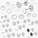 Hypoallergenic Flat Back Earring Sets for Multiple Piercing Sterling Silver Small Huggie Hoop Earrings for Women Surgical Stainless Steel FlatBack Silver Stud Earrings Trendy Cartilage Earring Stacks