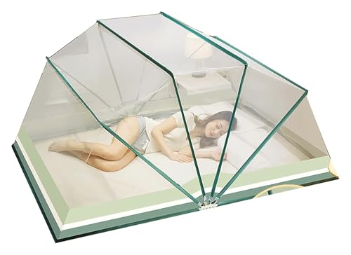 Tente de lit contre les moustiques moustiquaire rose pliable et légère