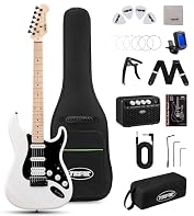 【Superior Material】Combined with a premium Poplar Wood body, Roasted Canadian Maple neck, and Roasted Canadian Maple fretboard, a special roasting process, which highlights the unique texture and texture of maple the Tone Wood interstitial structure ...