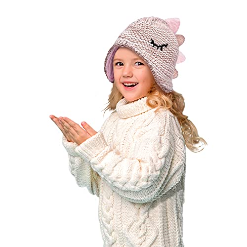 Gifts Treat Toddlers Girls Beanie Hat Boys Girls Knitted Dinosaurs Hats Winter Cartoon Warm Cute Hat3