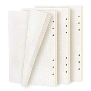 Gobesty 3 Packs gestippeld papier, A5 Refill Paper, 120 velen/240 pagina’s navulbaar notitiepapier, Planner Inserts…